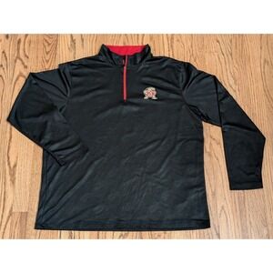 Maryland Terrapins 1/4 Zip Black Pullover Campus Heritage Men's XL